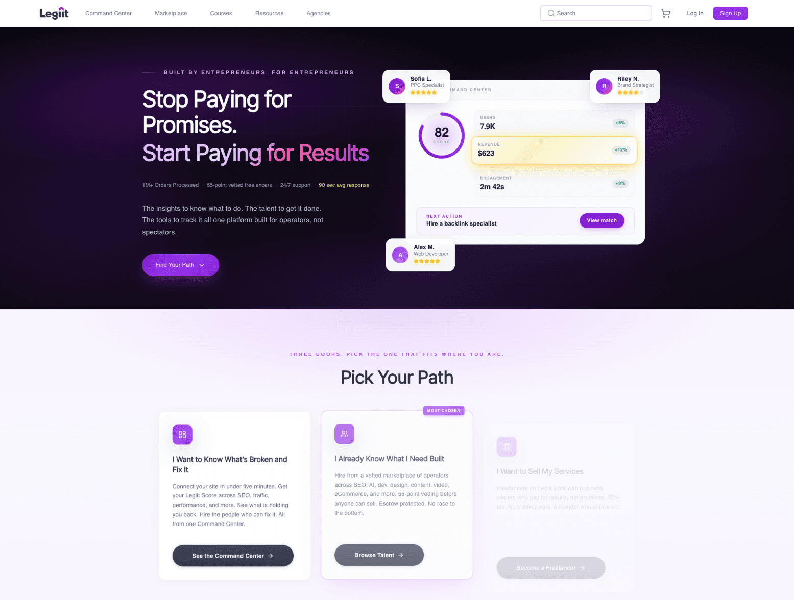 Legiit Marketplace Web Platform
